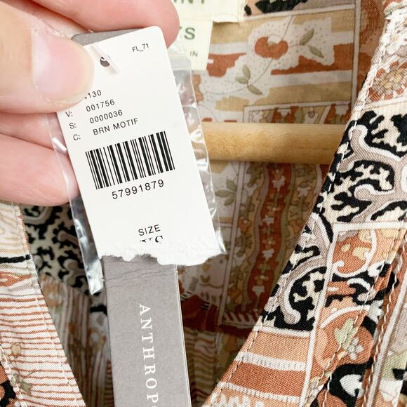 Anthropologie Ismelda Tunic Dress XS Tan NWT Brown - Picture 5 of 7